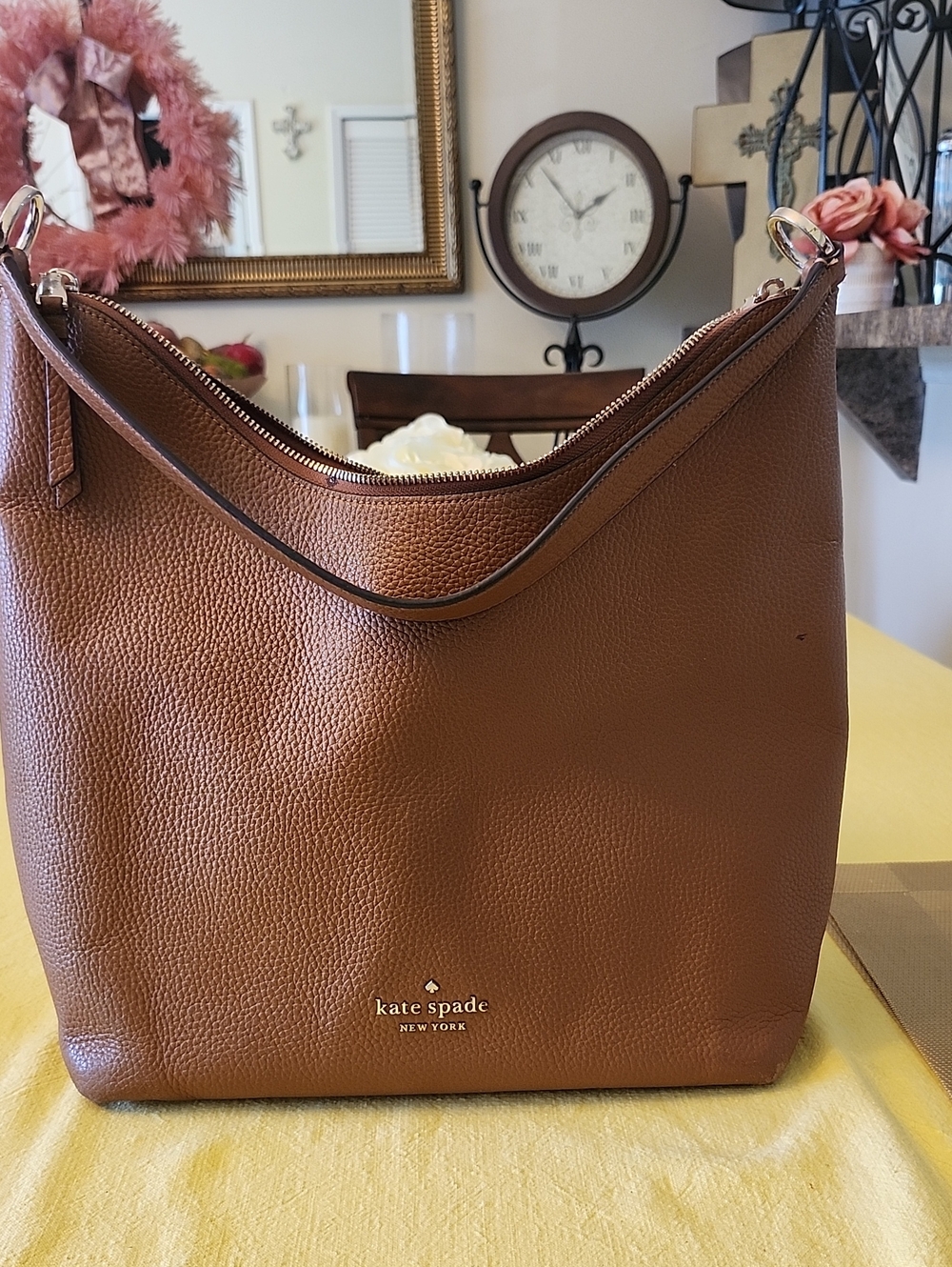 Kate Spade New York Brown Leather Hobo Bag